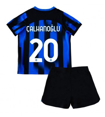 Inter Milan Hakan Calhanoglu #20 Hemmakläder Barn 2023-24 Kortärmad (+ Korta byxor)